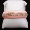PINK FABRIC WRAPPED BRACELET WITH PINK CRYSTALS - Image 5