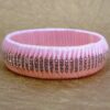 PINK FABRIC WRAPPED BRACELET WITH PINK CRYSTALS - Image 3