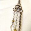 GOLD LAYERED NECKLACE WITH GLASS AND METAL BEADS IN AN ANTIQUE GOLD FINISH - Image 3
