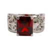 RED CUBIC ZIRCONIA STONE RING SIZE 8