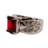 RED CUBIC ZIRCONIA STONE RING SIZE 8 - Image 2