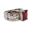 RED CUBIC ZIRCONIA STONE RING SIZE 8 - Image 3