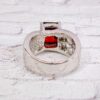 RED CUBIC ZIRCONIA STONE RING SIZE 8 - Image 9
