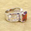 RED CUBIC ZIRCONIA STONE RING SIZE 8 - Image 6