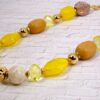 YELLOW AND BROWN BEAD NECKLACE - Image 4