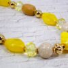 YELLOW AND BROWN BEAD NECKLACE - Image 5