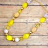 YELLOW AND BROWN BEAD NECKLACE - Image 6