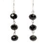 BLACK GLASS BEAD EARRINGS