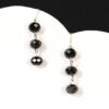 BLACK GLASS BEAD EARRINGS - Image 2