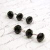 BLACK GLASS BEAD EARRINGS - Image 5