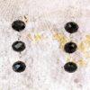 BLACK GLASS BEAD EARRINGS - Image 3