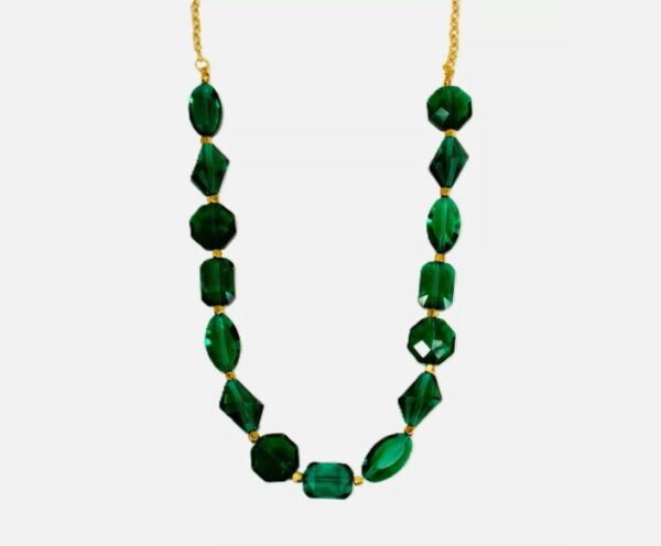 GREEN GLASS BEAD NECKLACE - Image 10