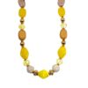 YELLOW AND BROWN BEAD NECKLACE