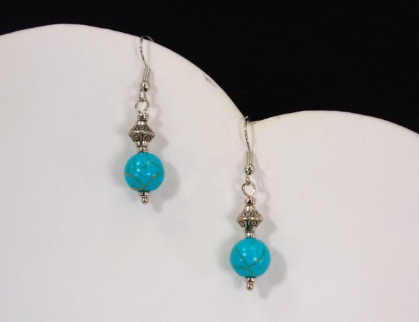 TURQUOISE STONE NECKLACE AND EARRING SET - Image 7