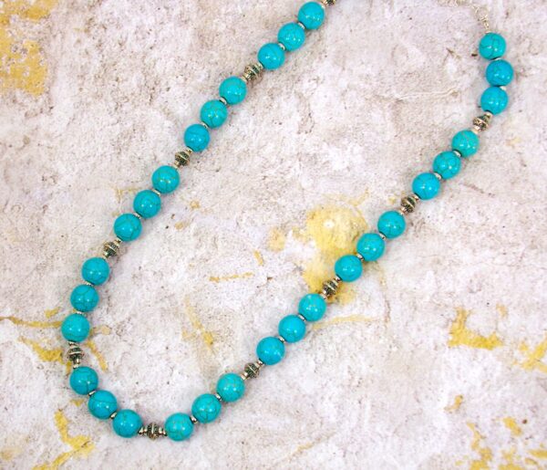 TURQUOISE STONE NECKLACE AND EARRING SET - Image 11