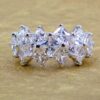 CLEAR CUBIC ZIRCONIA STONE BAND RING SIZE 8 - Image 4