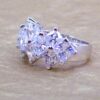CLEAR CUBIC ZIRCONIA STONE BAND RING SIZE 8 - Image 5