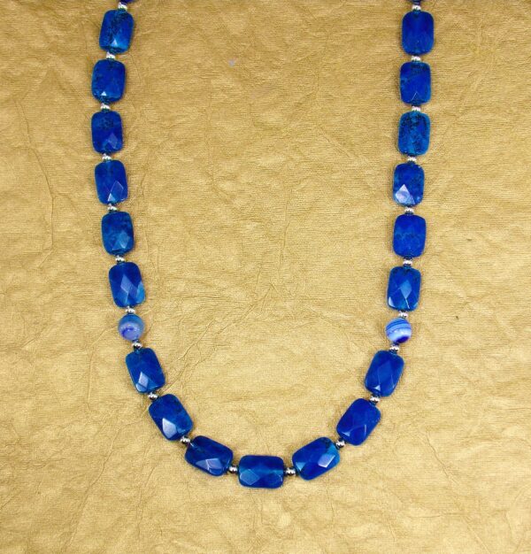 BLUE AGATE STONE NECKLACE - Image 5