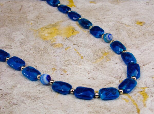 BLUE AGATE STONE NECKLACE - Image 6