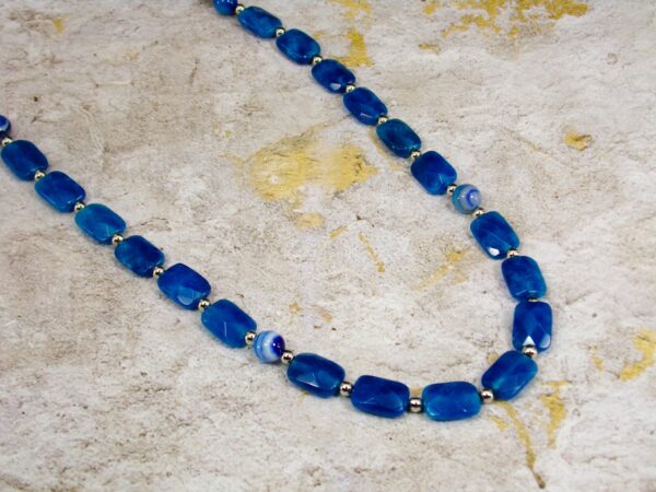 BLUE AGATE STONE NECKLACE - Image 7