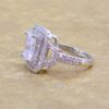 RECTANGLE CLEAR CUBIC ZIRCONIA STONE RING SIZE 8 - Image 5