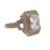 RECTANGLE CLEAR CUBIC ZIRCONIA STONE RING SIZE 8 - Image 3