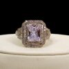 RECTANGLE CLEAR CUBIC ZIRCONIA STONE RING SIZE 8 - Image 7