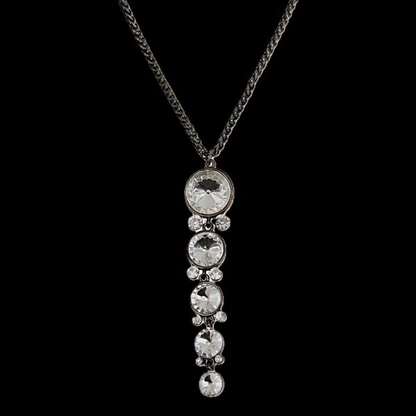 LONG DRAMATIC CRYSTAL PENDANT NECKLACE - Image 6