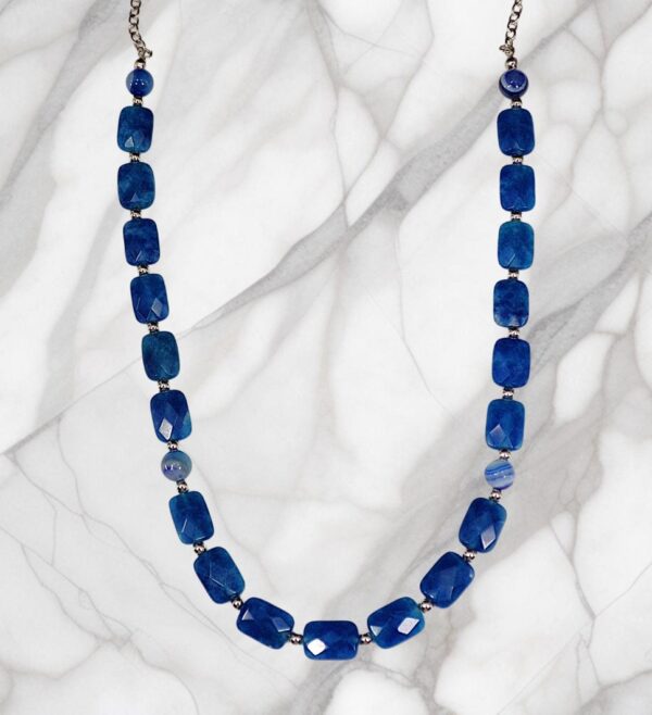 BLUE AGATE STONE NECKLACE - Image 8