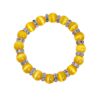 BRIGHT YELLOW CAT EYE STONE BRACELET WITH CRYSTALS