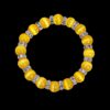 BRIGHT YELLOW CAT EYE STONE BRACELET WITH CRYSTALS - Image 6