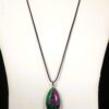 RUBY IN ZOISITE TEARDROP STONE PENDANT NECKLACE - Image 5