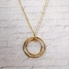 LARGE SHINY GOLD PENDANT NECKLACE - Image 5