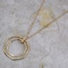 LARGE SHINY GOLD PENDANT NECKLACE - Image 4