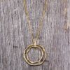 LARGE SHINY GOLD PENDANT NECKLACE - Image 7