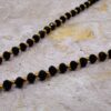 BLACK AGATE STONE PENDANT ON A BLACK GLASS BEAD NECKLACE - Image 10