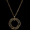 LARGE SHINY GOLD PENDANT NECKLACE - Image 3
