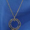 LARGE SHINY GOLD PENDANT NECKLACE - Image 9