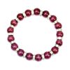 PURPLE CAT EYE STONE BEAD BRACELET WITH CRYSTALS - Image 7