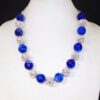 BLUE AND SILVER BEAD NECKLACE - Image 4