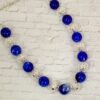 BLUE AND SILVER BEAD NECKLACE - Image 8