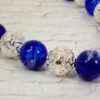 BLUE AND SILVER BEAD NECKLACE - Image 2