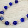 BLUE AND SILVER BEAD NECKLACE - Image 9