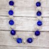 BLUE AND SILVER BEAD NECKLACE - Image 7