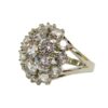 LARGE CLEAR CUBIC ZIRCONIA STONE DOME RING SIZE 8.5