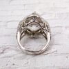 LARGE CLEAR CLOVER SHAPE CUBIC ZIRCONIA STONE RING - SIZE 7 - Image 10