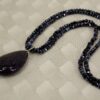 SPARKLING BLUE GOLDSTONE PENDANT AND GLASS BEAD NECKLACE - Image 2