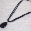 SPARKLING BLUE GOLDSTONE PENDANT AND GLASS BEAD NECKLACE - Image 8