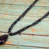 SPARKLING BLUE GOLDSTONE PENDANT AND GLASS BEAD NECKLACE - Image 11