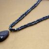SPARKLING BLUE GOLDSTONE PENDANT AND GLASS BEAD NECKLACE - Image 3
